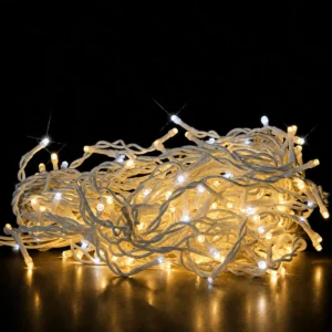 Cascada LED Blanco Cálido Cable Blanco Starflash 5m - Para proyectos de iluminación monumental