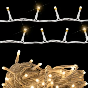 Serie LED Blanco Cálido Cable Blanco Starflash 10m - GNM