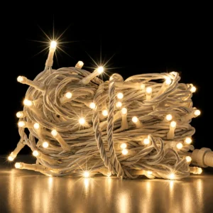 Serie LED Blanco Cálido Cable Blanco Starflash 10m - Mayoreo