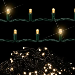 Serie LED Blanco Cálido Cable Verde Starflash 10m GNM