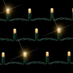 Serie LED Blanco Cálido Cable Verde Starflash 10m Gran Navidad Mágica