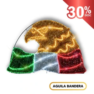 Figura LED Aguila Bandera para adornar Fiestas Patrias Mexicanas