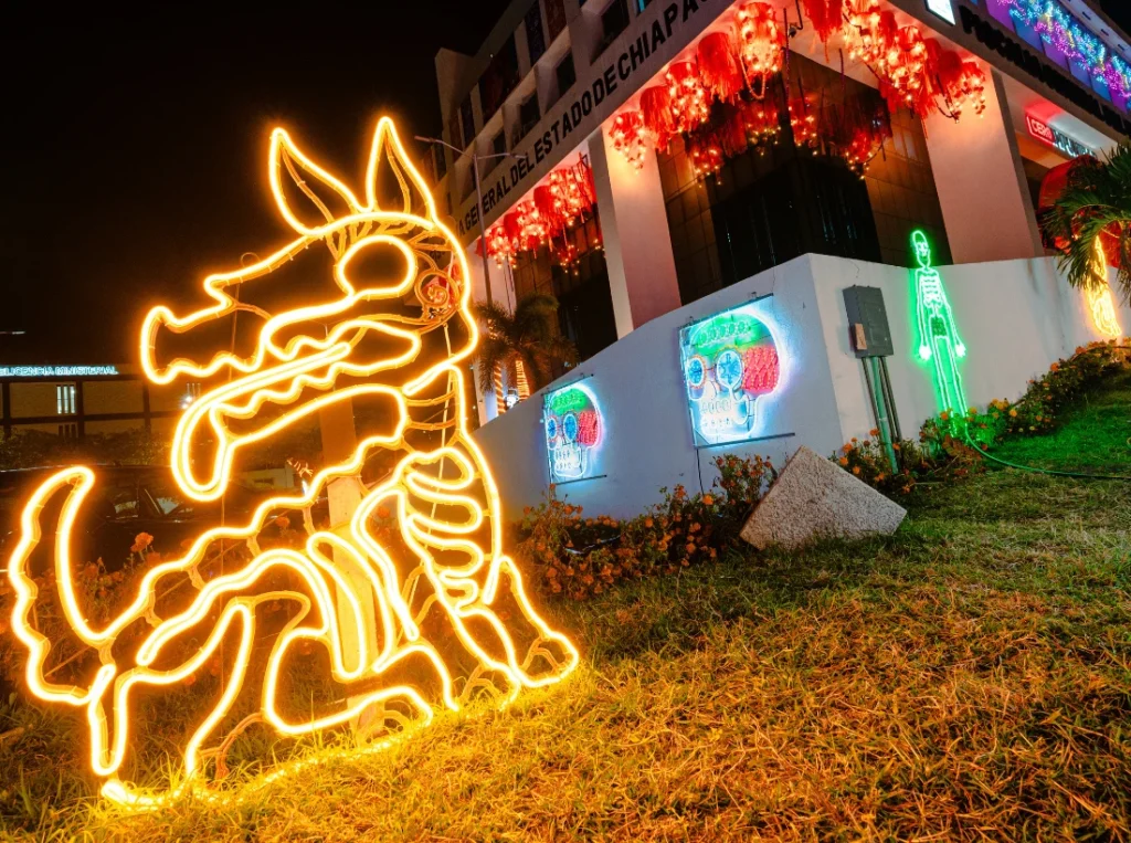 Proveedor de adornos luminosos para día de muertos en México